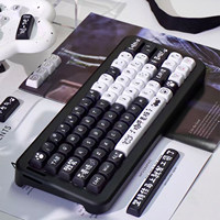 Personality Off-Duty Cat Theme Keycaps M-OA Profile PBT Dye Sublimation for Mx Switch 64/68/104/108 Mechanical Keyboard