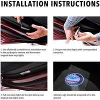 Projecteur LED de logo de voiture, éclairage de bienvenue pour portière, accessoires d'emblème lumineux pour Alfa Romeo