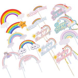 बच्चों के गुलाबी जन्मदिन के केक टॉपर्स ने इंद्रधनुष गर्ल द्वारा क्रिसमस की सजावट श्रृंखला के लिए रंग-बिरंगे इंद्रधनुष लड़की - Product Image 1