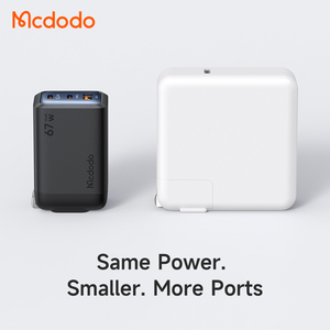 <span class=keywords><strong>Cargador</strong></span> Rápido Mini GaN Mcdodo 050/097/098 67W 2C1A PD 3.0 para <span class=keywords><strong>MacBook</strong></span> Samsung, <span class=keywords><strong>Cargador</strong></span> Compacto <span class=keywords><strong>de</strong></span> 3 Puertos y 45W para Viajes - Product Image 2