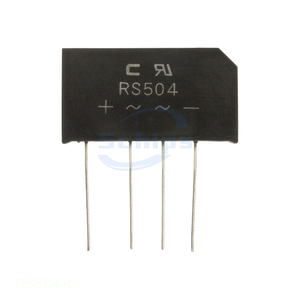 BRIDGE RECT 1PHASE 400V 5A RS5 Electronic Component Chip RS504-G Manufacturer Channel Diodes 4-SIP, RS-5 - Product Image 1
