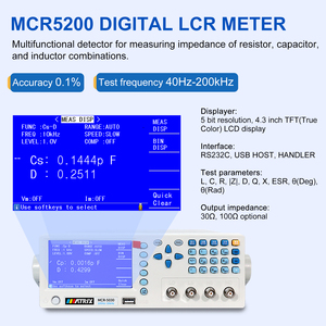 มิเตอร์ LCR ตั้งโต๊ะแมทริกซ์ MCR5200ความแม่นยำสูงช่วงความถี่40Hz ถึง200kHz ความแม่นยำ0.1% วัดค่าอินดักแตนซ์/คาปาซิแตนซ์/ความต้านทานได้ - Product Image 6