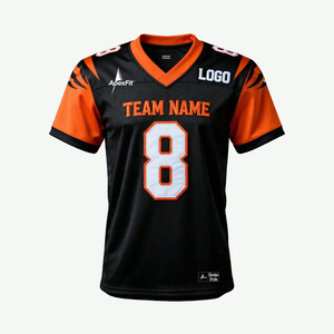 Customizable Rugby Sports Clothing-Retro American Football Jersey with Embroidered Name and Number Plus Size Original Shirt - Product Image 1