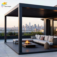 Auvent en aluminium avec cadre thermolaqué, pergola de jardin traitée sous pression, terrasse, patio, pergola écologique