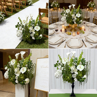 Sphère florale artificielle verte inspirée de la nature sereine, accessoire de décoration pour lieux de mariage