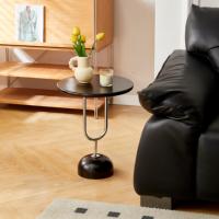 Petite table basse moderne faite à la main Table d'appoint en métal et bois de qualité, meubles de maison au design simple