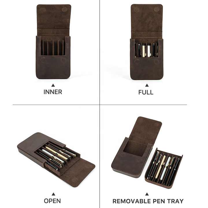 Vintage Multi Slot Pen Bag - Stylish Organizer for Stationery