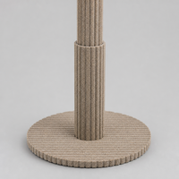Griffoir pour chat en liège rond, design à double colonne, griffoir pour chat en liège naturel gris brun pour chats d'intérieur