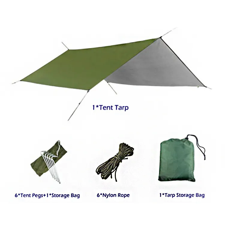 야외 캠핑 해먹 태양 보호 캐노피 방수 텐트 쉼터 캐노피