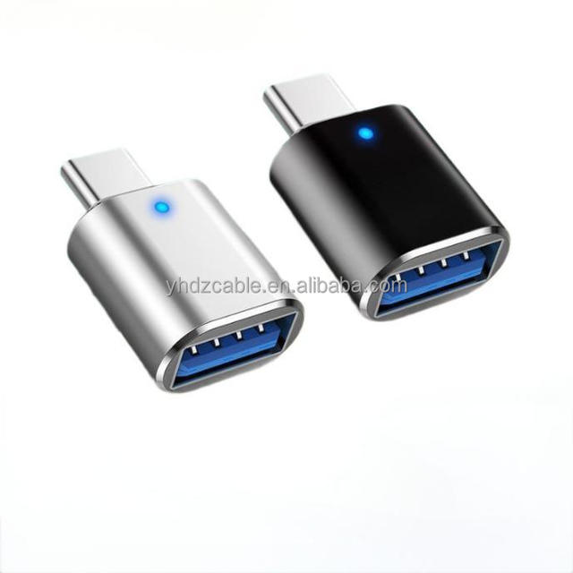Type-C to USB 3.0 Adapter with Led for USB Flash Drive Universal Android Phone Mouse Keyboard USB C OTG Adapter
