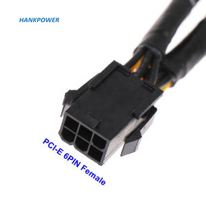 Örgülü PCI-E 6 Pin çift PCIe 8 Pin (6 + <span class=keywords><strong>2</strong></span>) pin PCI Express güç adaptörü GPU Splitter uzatma kablosu - Product Image 6