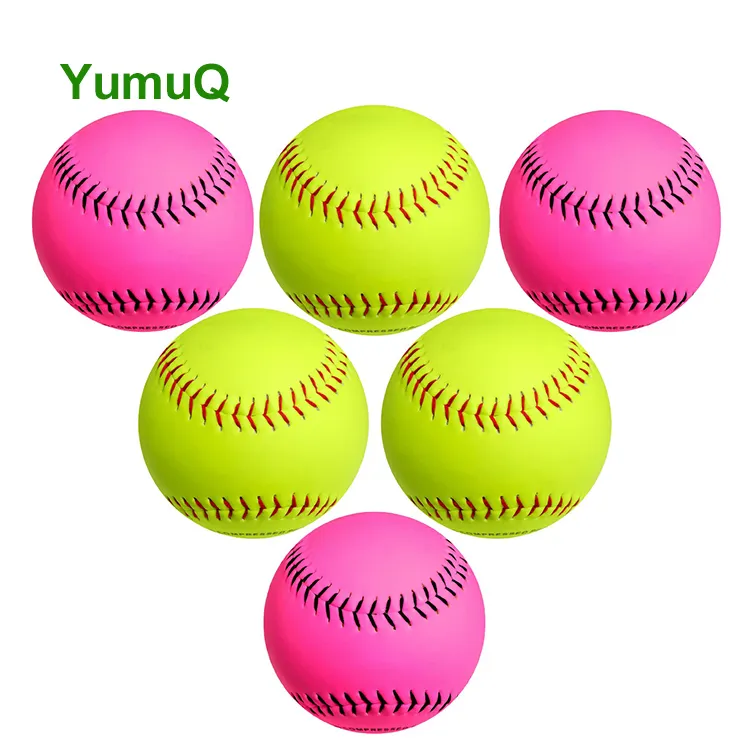 YumuQ изготовленный на заказ высококачественный эко мягкий жесткий искусственная кожа Профессиональная Лига тренировочный бейсбольный мяч
