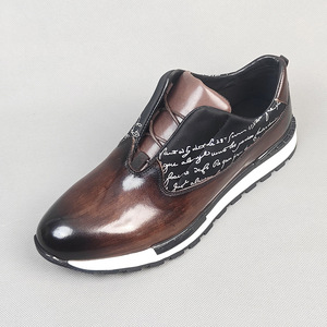 Chaussures bateau pour hommes en cuir véritable à bout rond, à lacets, respirantes, avec semelle extérieure en caoutchouc et semelle intermédiaire en EVA, pour toutes les saisons, décontractées, pour l'extérieur - Product Image 2