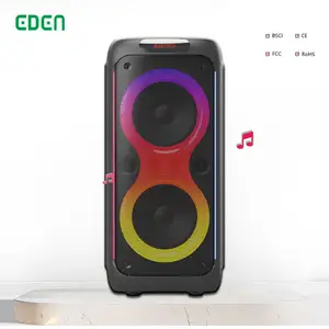 デュアル8インチパーティースピーカーdjカラオケボックスequipo de sonido powered 310 710 1000 caixa amplificada partybox