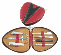 Ensemble de coupe-ongles professionnel 6-en-1 de luxe, kit de manucure et pédicure complet, cuir PU, acier inoxydable
