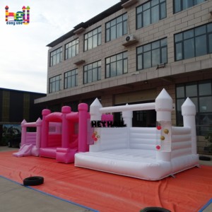 Castillo Inflable Blanco Grande y Brillante para Interiores, Casa de Brinco Portátil de PVC Comercial para Centros de Juego al Aire Libre - Product Image 6