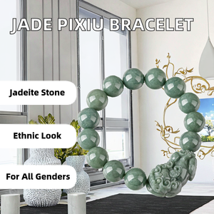 <strong>Wholesale</strong> Women's Healing <strong>Stone</strong> Beads Ethnic Buddhism Gift CMA Certified Aperture Setting Natural Gemstone <strong>Jade</strong> Bracelet - Product Image 3