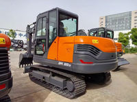 Mini-excavatrice sur chenilles multifonctionnelle de 8 tonnes de marque coréenne Develon DX60E DX75 DX80D pour la construction
