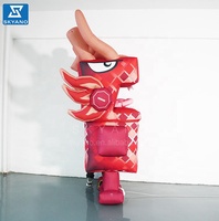 Clown gonflable Ichthyosaurus mascotte poupée Personnage de dessin animé gonflable personnalisé Sculpture ballons publicitaires