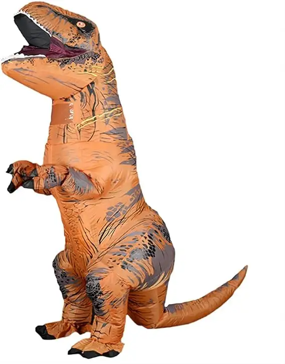 Kostum dinosaurus Rafalacy untuk dewasa kostum dinosaurus t-rex tiup kostum Halloween lucu Dino peringatan udara