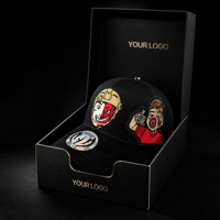 Casquette de baseball patchwork personnalisée noire avec motif, casquette snapback brodée avec appliques et détails en strass, style streetwear, fournisseur en gros