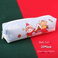 Étuis à crayons créatifs Kerui sur le thème du Nouvel An et de Noël, grande capacité, en cuir, impression numérique, pour garçons et filles, usage scolaire et de bureau