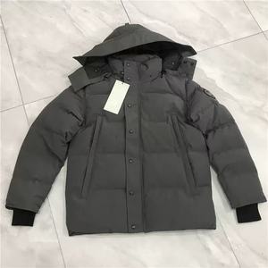معطف شتوي رجالي كندي مبطن بالريش مع غطاء للرأس مقاوم للماء وسحاب للملابس الرسمية الخارجية - Product Image 3
