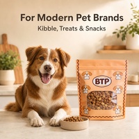 Sachet autoportant en PE thermoscellable de qualité alimentaire, étanche, avec fermeture éclair et logo imprimé personnalisable pour aliments pour bébés, aliments pour animaux de compagnie et autres aliments