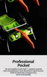 Ramponi da Arrampicata su Ghiaccio in Acciaio al Manganese a Mezza Chiusura, 14 Denti, Antiscivolo per Neve e Ghiaccio, Portatili - Product Image 3