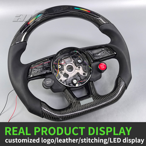<span class=keywords><strong>Volant</strong></span> personnalisé <span class=keywords><strong>Audi</strong></span> <span class=keywords><strong>RS6</strong></span> RS4 sport en fibre de carbone, cuir lisse, LED personnalisables - Product Image 6