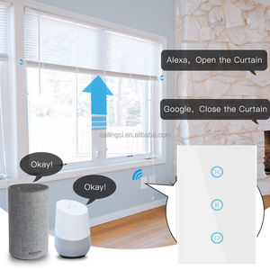 SLS WiFi Smart Touch Panel Stores roulants Obturateur 118mm Tuya Switch Compatible avec le <span class=keywords><strong>moteur</strong></span> de rideau motorisé Fonctionne avec Alexa - Product Image 4