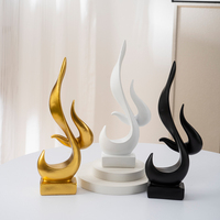 Sculpture d'animal en résine, figurine artistique peinte à la main, moderne, luxueuse, de forme irrégulière, décoration de table, objet de collection