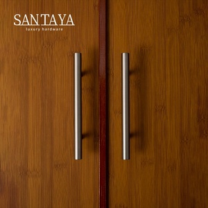Santaya Brushed Nickel Brass Handles Kitchen Cabinet Pulls Bedroom Wardrobe Drawer <strong>Knobs</strong> Furniture Handle - Product Image 5