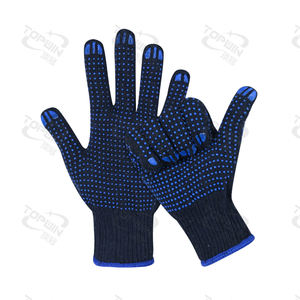 Gants de travail de sécurité de travail tricotés en coton à pois en PVC Gant industriel à prix d'usine - Product Image 2