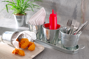 Ensemble <span class=keywords><strong>de</strong></span> 3 pots à herbes galvanisés avec plateau, pots à fleurs en métal, <span class=keywords><strong>pour</strong></span> plantes d'intérieur, idéal <span class=keywords><strong>pour</strong></span> la culture <span class=keywords><strong>de</strong></span> plantes aromatiques fraîches sur le <span class=keywords><strong>rebord</strong></span> <span class=keywords><strong>de</strong></span> fenêtre - Product Image 2