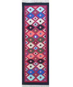 พรมวิ่งผ้าฝ้ายทำมือ2x6ฟุตเก๋ไก๋พรมปูพื้น100% ปักสำหรับทางเดินและพื้นที่นั่งเล่น - Product Image 1