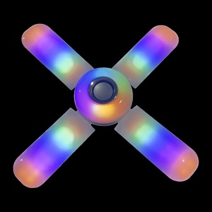 RGB Bốn Lưỡi Bt Âm Thanh Âm Nhạc Ánh Sáng E27 Thông Minh Có Thể Gập Lại Âm Nhạc Bóng Đèn Với Loa Cho Đảng Disco - Product Image 1