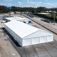 Tenda Gudang Industri Berkualitas Tinggi 20x40m, Tenda Penyimpanan Luar Ruangan Besar dengan Kain PVC Tahan Api