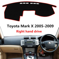Tapis de tableau de bord Taijs 3 couleurs en fibre de dacron anti-reflet et anti-poussière pour Toyota Mark X 2005-2009