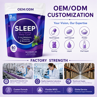 Bonbons Gélifiés Blackberry Zen Sleep à la Mélatonine et L-Théanine, 60 Unités, Aide au Sommeil Vitaminée pour Adultes
