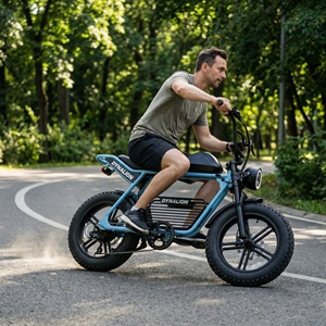 Vélo électrique haute vitesse 20 pouces avec écran LCD, E-cycle Scrambler à pneus larges pour les trajets rapides en ville et les loisirs - Product Image 1