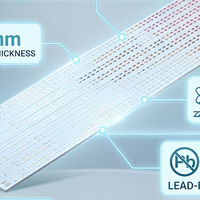 Circuit imprimé (PCB) en aluminium à LED multicanal haute densité personnalisable, 1,0 mm, 35 µm, sans plomb, HASL, pour éclairage, PCB OEM