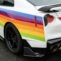 VEILSIDE Nouveaux éclairs latéraux de pare-chocs arrière en fibre de carbone à remplacement direct pour Nissan GT-R R35 2017-2025, 2 pièces, diffuseur arrière