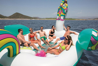 Vente en gros 1moq 5.9m 10 personnes Grand flotteur gonflable pour piscine licorne