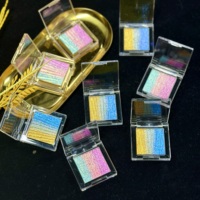 Fard à paupières arc-en-ciel dégradé 6 couleurs No Logo Chameleon, maquillage pour les yeux multi-chromes, cosmétiques scintillants