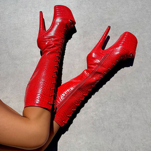 <span class=keywords><strong>Stivali</strong></span> <span class=keywords><strong>con</strong></span> <span class=keywords><strong>Tacco</strong></span> Alto da 7 Centimetri per Pole Dance, Scarpe da Gladiatore e per Danza Erotica <span class=keywords><strong>con</strong></span> <span class=keywords><strong>Tacco</strong></span> Alto da 7 Pollici, Molto Venduti - Product Image 2