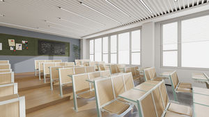 Silla de auditorio de estudio para estudiantes con bloc de notas, muebles de asientos de teatro, silla moderna, muebles de <span class=keywords><strong>biblioteca</strong></span> escolar, escritorio de escuela secundaria - Product Image 5