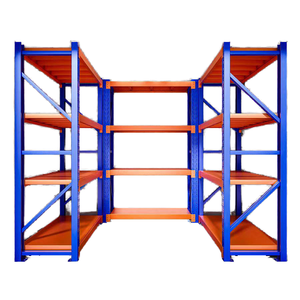 Phổ Biến Kim Loại Màu Đỏ Kệ Nhiệm Vụ Nặng Nề Thép Giá Bảo Vệ Ăn Mòn Kho Hiển Thị Kệ Kho Đơn Vị - Product Image 1