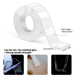Cinta Adhesiva Nano Transparente de Doble Cara, Reutilizable y Portátil, para Hogar Inteligente de Estilo Moderno, Material de PC Impermeable, Sin Residuos - Product Image 2