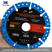 Pisau Gergaji Vakum Industri Baja Paduan Pemotong Cepat DK 100/115/125, Cakram Pemotong Serbaguna untuk Kayu, PVC, Ubin, Batu